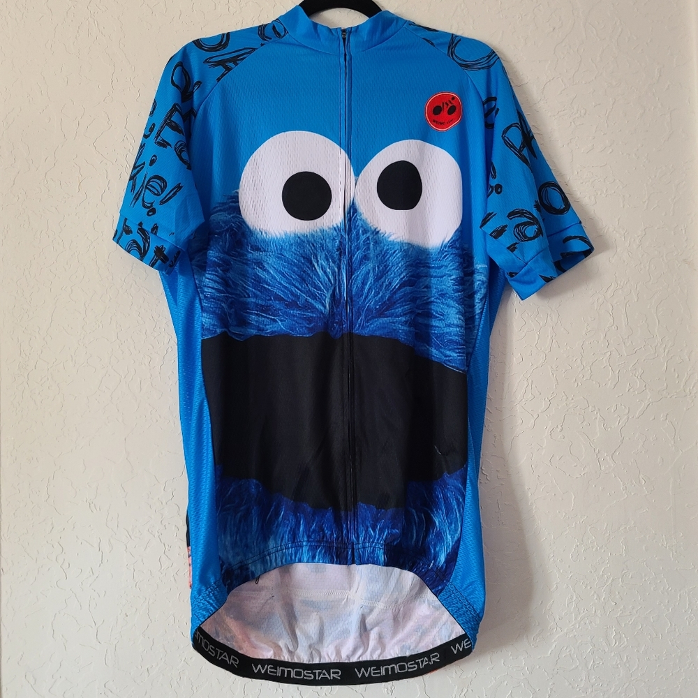 Weimostar cookie monster bike jersey